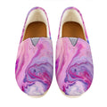 Purple Liquid Marble Print Casual Shoes