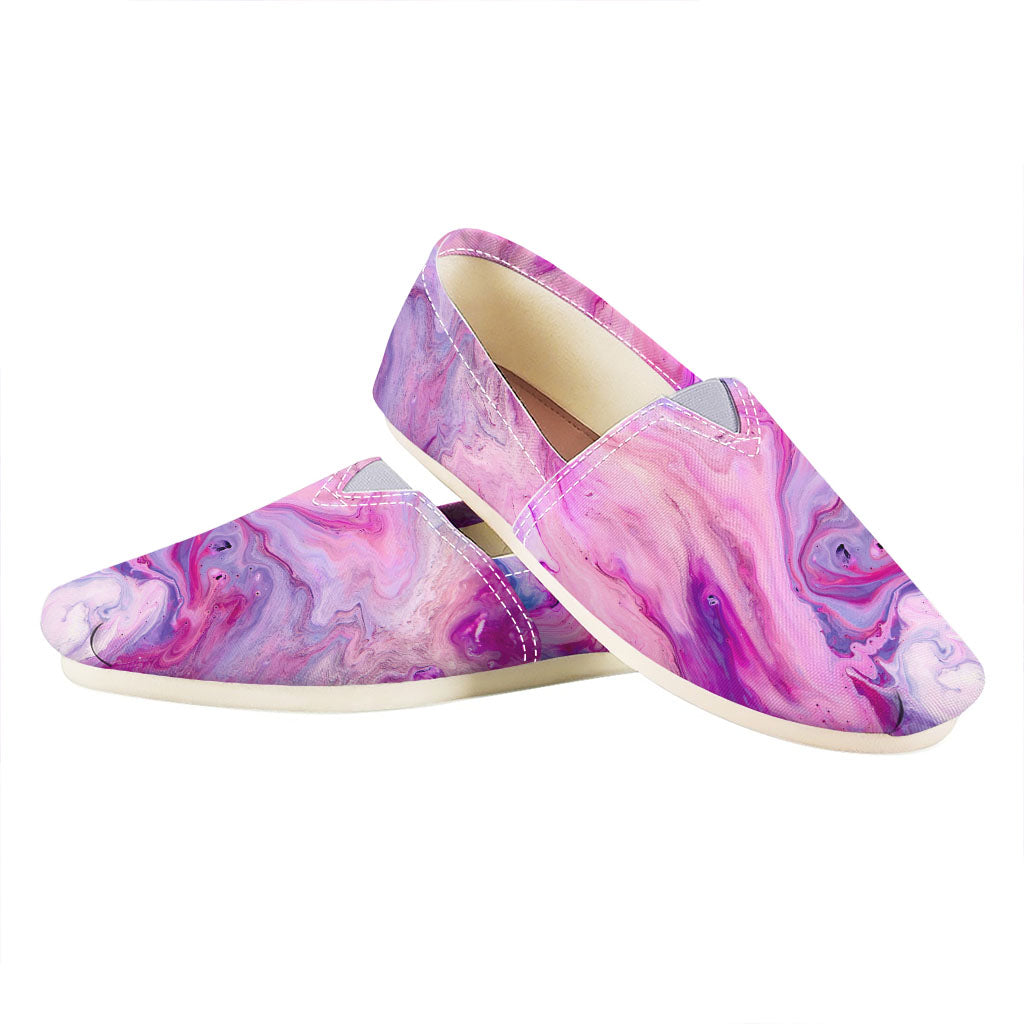 Purple Liquid Marble Print Casual Shoes