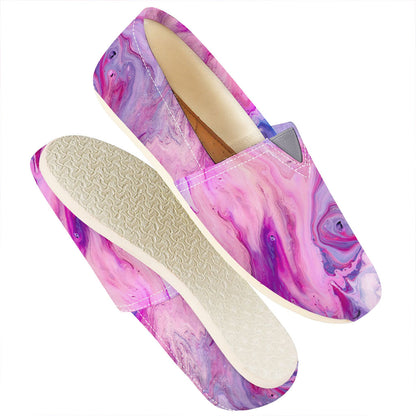 Purple Liquid Marble Print Casual Shoes