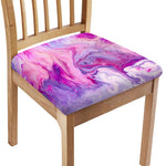 Purple Liquid Marble Print Chair Cushion Cover