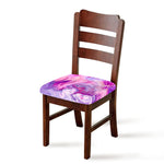 Purple Liquid Marble Print Chair Cushion Cover