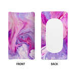 Purple Liquid Marble Print Changing Pad Cover