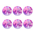 Purple Liquid Marble Print Coaster Set