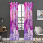 Purple Liquid Marble Print Curtain