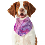 Purple Liquid Marble Print Dog Bandana