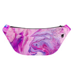 Purple Liquid Marble Print Fanny Pack