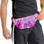 Purple Liquid Marble Print Fanny Pack