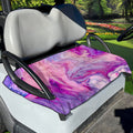 Purple Liquid Marble Print Golf Cart Seat Cover