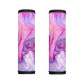Purple Liquid Marble Print Handle Covers