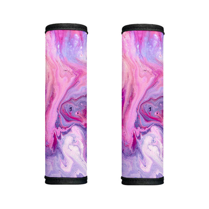 Purple Liquid Marble Print Handle Covers