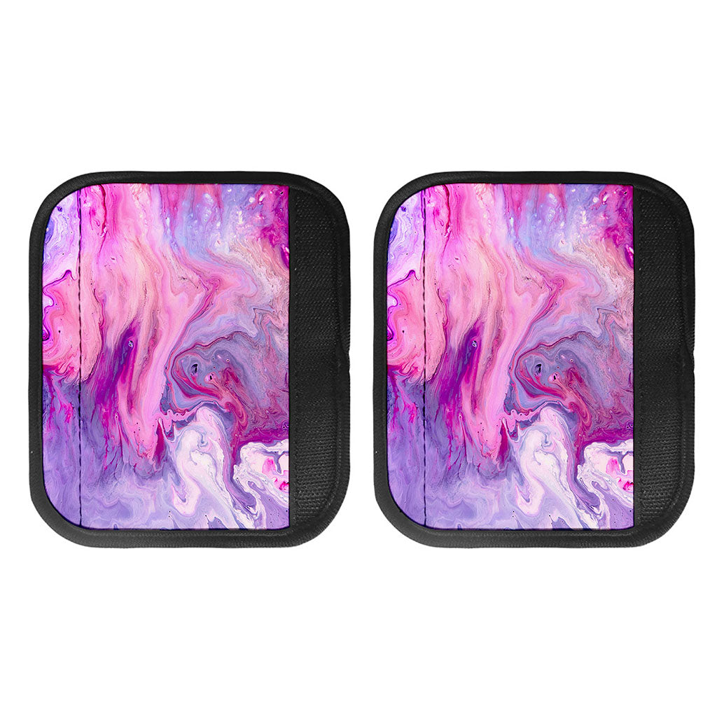 Purple Liquid Marble Print Handle Covers