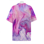Purple Liquid Marble Print Hawaiian Shirt