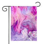Purple Liquid Marble Print House Flag