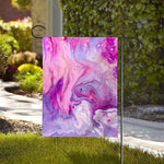 Purple Liquid Marble Print House Flag