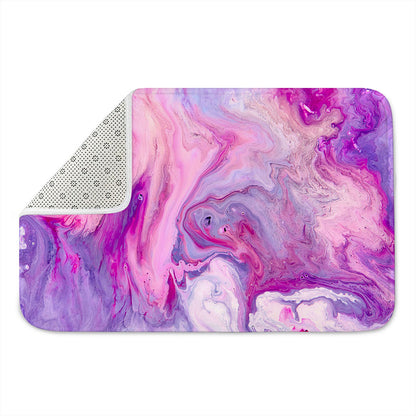 Purple Liquid Marble Print Indoor Door Mat