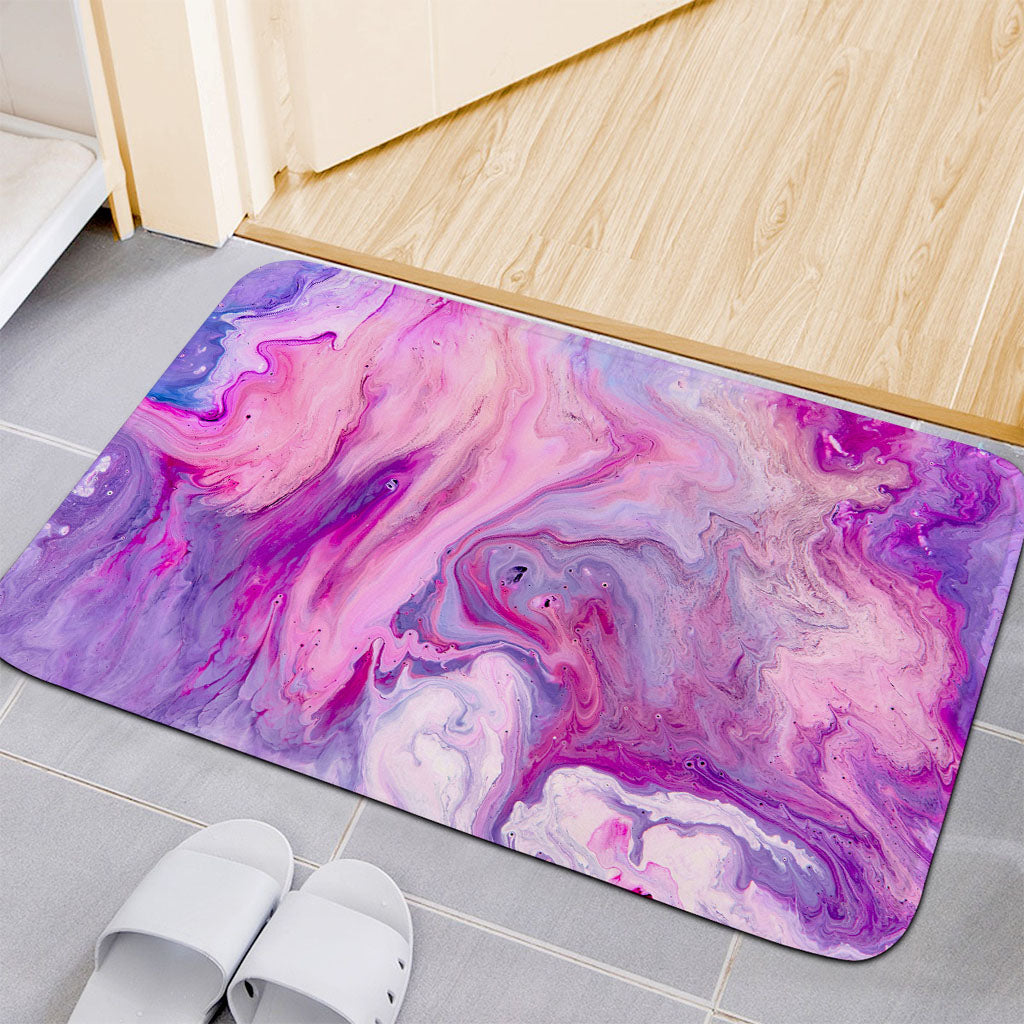 Purple Liquid Marble Print Indoor Door Mat