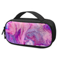 Purple Liquid Marble Print Portable Cooler Travel Case