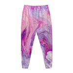 Purple Liquid Marble Print Jogger Pants