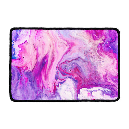 Purple Liquid Marble Print Kitchen Mat