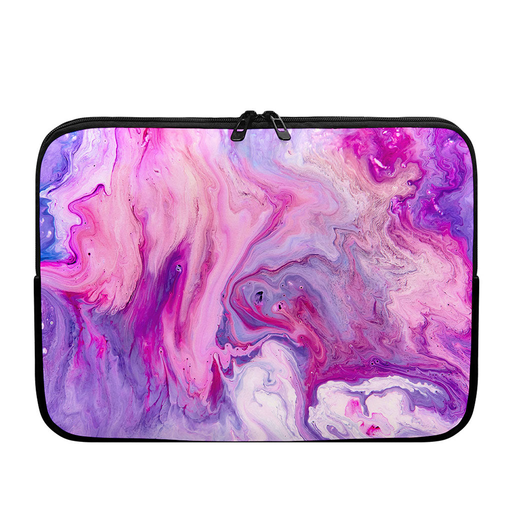 Purple Liquid Marble Print Laptop Sleeve