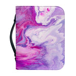 Purple Liquid Marble Print Leather Bible Cover