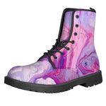 Purple Liquid Marble Print Backpack