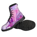 Purple Liquid Marble Print Backpack