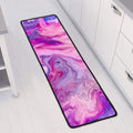 Purple Liquid Marble Print Long Kitchen Mat