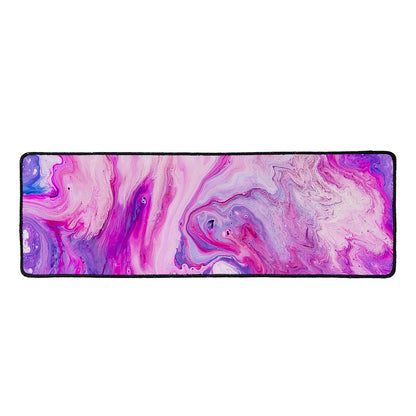 Purple Liquid Marble Print Long Kitchen Mat