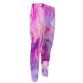 Purple Liquid Marble Print Men's Compression Pants