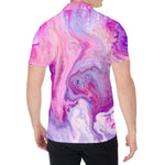 Purple Liquid Marble Print Men's Shirt