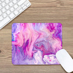 Purple Liquid Marble Print Mouse Pad