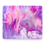Purple Liquid Marble Print Mouse Pad