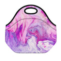 Purple Liquid Marble Print Neoprene Lunch Bag