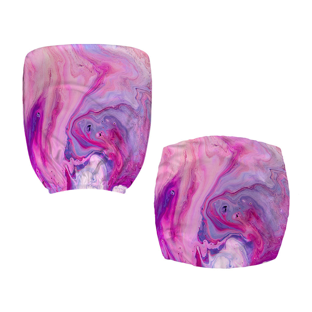 Purple Liquid Marble Print Office Chair Cover