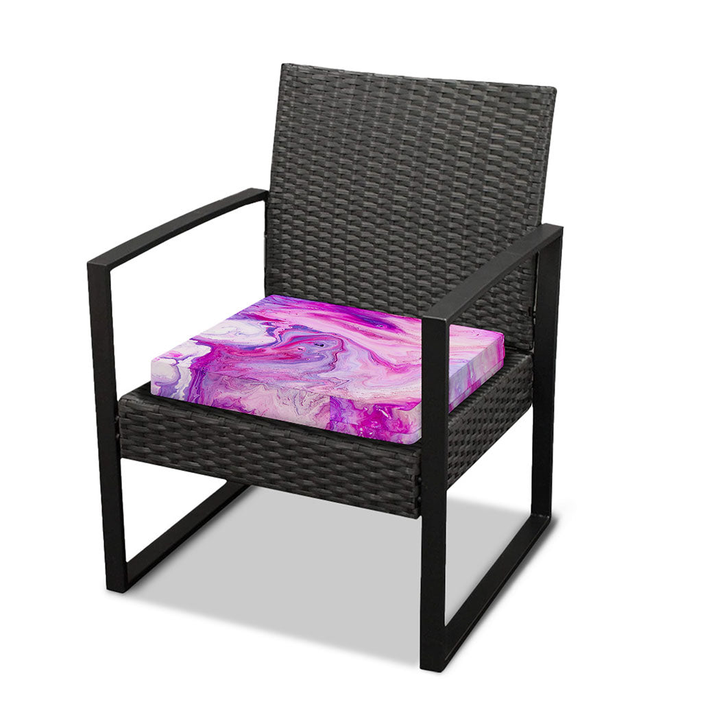 Purple Liquid Marble Print Outdoor Seat Cushion Cover