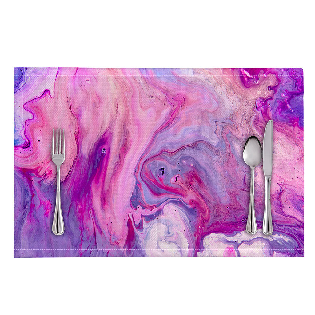 Purple Liquid Marble Print Placemat