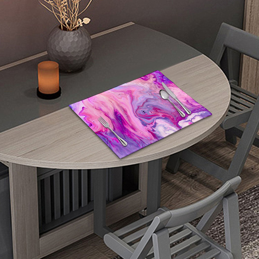 Purple Liquid Marble Print Placemat