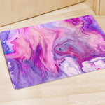Purple Liquid Marble Print Polyester Doormat