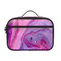 Purple Liquid Marble Print Portable Lunch Bag