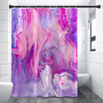 Purple Liquid Marble Print Premium Shower Curtain