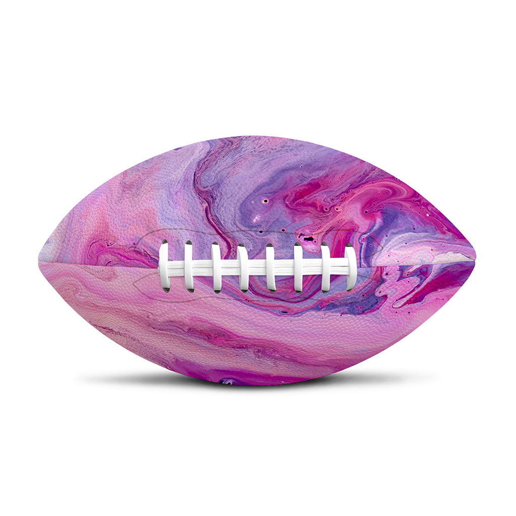 Purple Liquid Marble Print Rugby Ball