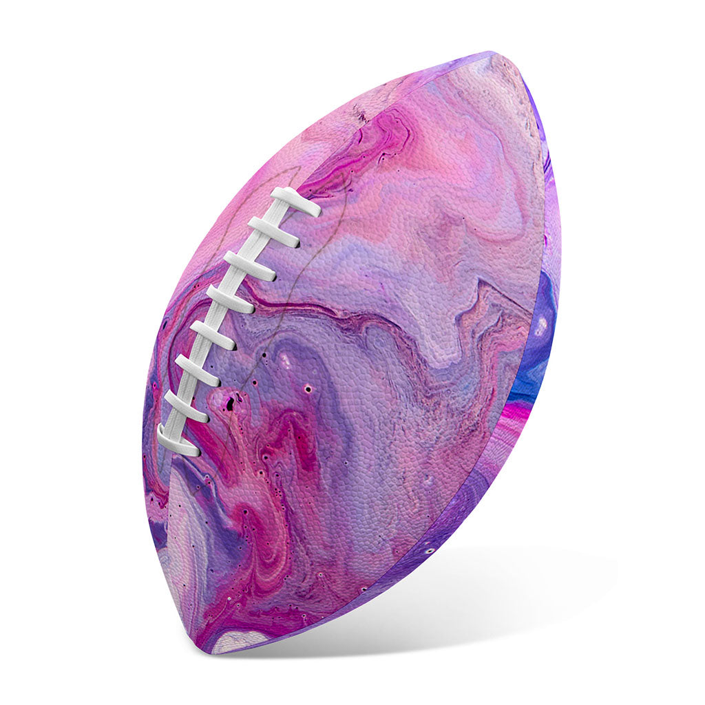 Purple Liquid Marble Print Rugby Ball
