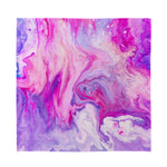 Purple Liquid Marble Print Silk Bandana