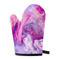 Purple Liquid Marble Print Single Oven Mitt