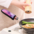 Purple Liquid Marble Print Skillet Handle Cover