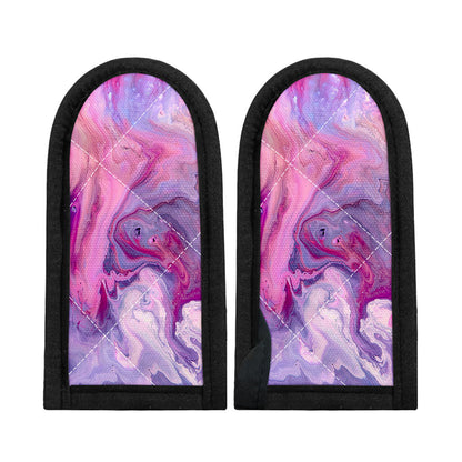 Purple Liquid Marble Print Skillet Handle Cover