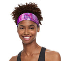 Purple Liquid Marble Print Sports Headband