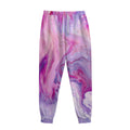 Purple Liquid Marble Print Sweatpants