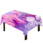 Purple Liquid Marble Print Tablecloth